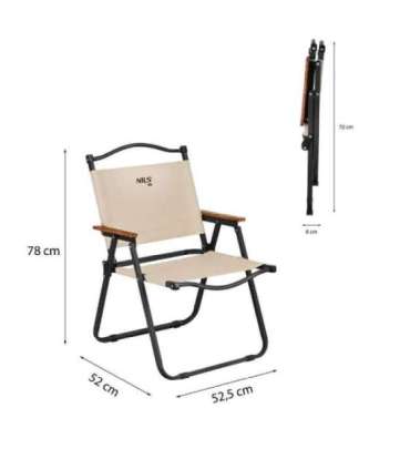 NC4307 NILS CAMP BEIGE FOLDING CHAIR