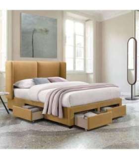 Voodi SUGI 160x200cm, kollane