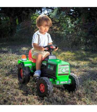 INJUSA Basic 6V akutoitega traktor + haagis