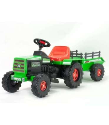 INJUSA Basic 6V akutoitega traktor + haagis