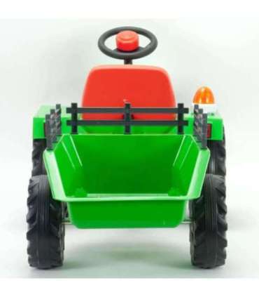 INJUSA Basic 6V akutoitega traktor + haagis