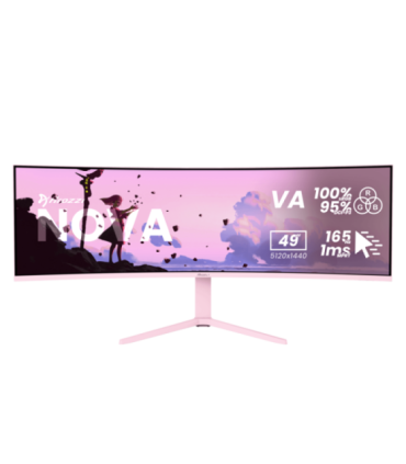 Arozzi Nova 49 " VA 32:9 165 Hz 4 ms 5120 x 1440 pixels 350 cd/m² HDMI ports quantity 2 Pink