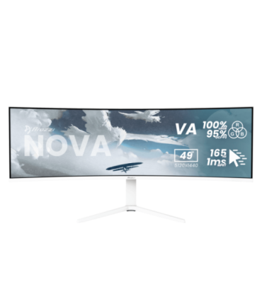 Arozzi Nova 49 " VA 32:9 165 Hz 4 ms 5120 x 1440 pixels 350 cd/m² HDMI ports quantity 2 White