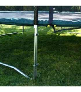 Turvavõrk D426cm batuudile, postidega, must