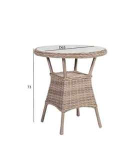 Стол TOSCANA D65xH73см, бежевый