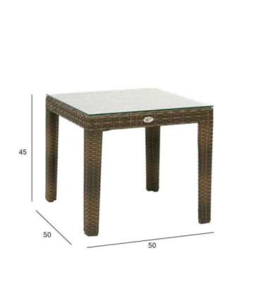 Abilaud WICKER 50x50xH45cm, cappuccino