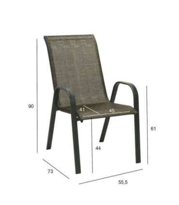 Tool DUBLIN 55,5x73xH90cm, kuldpruun