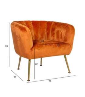 Tugitool TUCKER 78x71xH69cm, ookerpunane