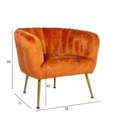 Tugitool TUCKER 78x71xH69cm, ookerpunane