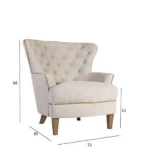 Tugitool HOLMES 79x85xH98cm, beež