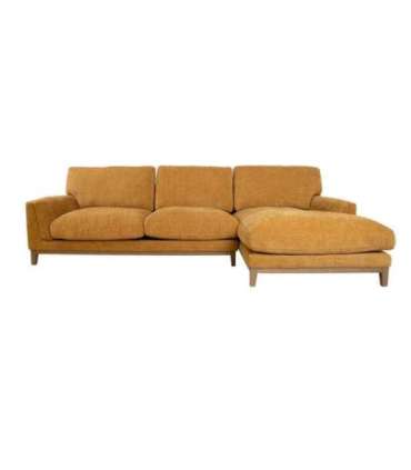 Nurgadiivan BASIL PN 298x100/156xH96cm, tumekollane