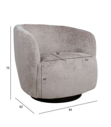 Tugitool MANUELA 84x82xH75cm, beež