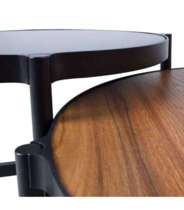 Aiamööblikomplekt HELSINKI diivan, 2 tooli ja 2 lauda, must