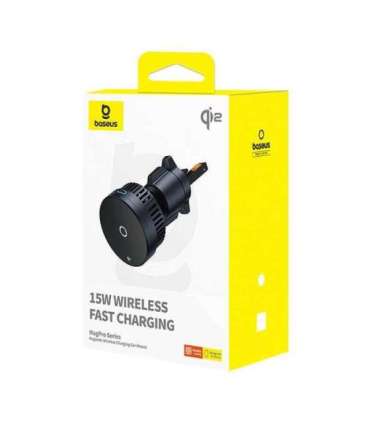Baseus MagPro car mount with 15W Qi2.0 inductive charger (black)