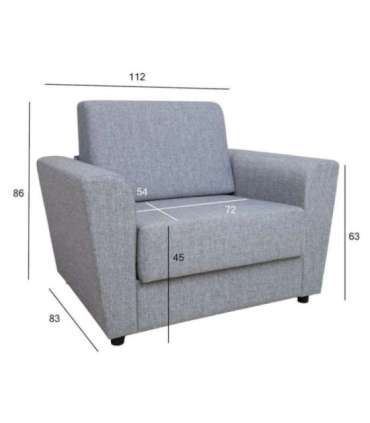 Tugitoolvoodi VESPER 112x83xH86cm, hall