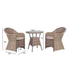 Aiamööblikomplekt TOSCANA laud ja 2 tooli