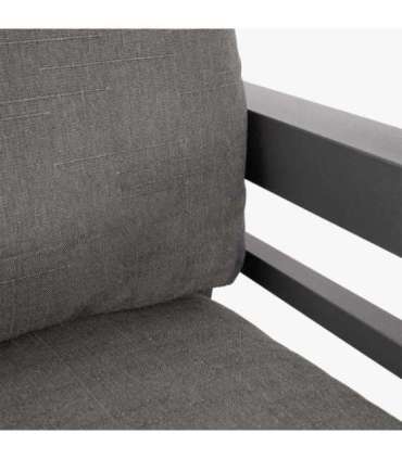 Aiamööblikomplekt TOMSON laud, diivan ja 2 tooli, hall