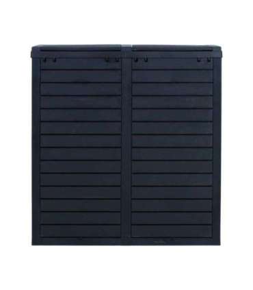 Prügikast GALA 78x41xH86cm/230L, must plastik