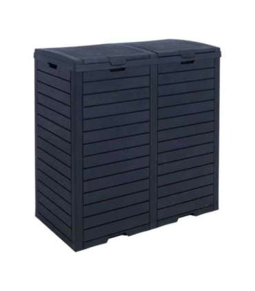 Prügikast GALA 78x41xH86cm/230L, must plastik