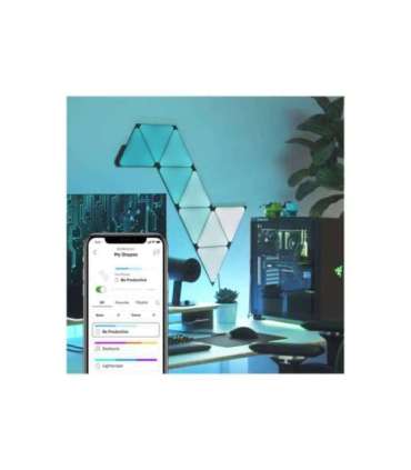 Nanoleaf Shapes Black Triangles Starter Kit (9 panels) 42 W WiFi