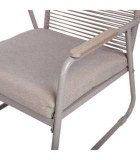 Aiamööblikomplekt MACOS laud, diivan ja 2 tooli, beež