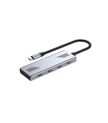GEMBIRD 4-PORT USB-C 3.2 (GEN 2) TYPE-C HUB GREY