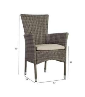 Стул PALOMA, серовато-коричневый