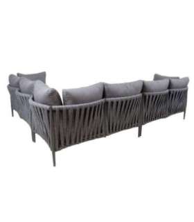 Aiamööblikomplekt BREMEN laud ja nurgadiivan, hall