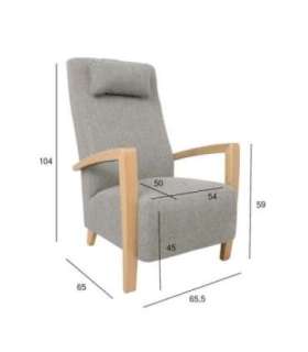 Tugitool VENLA 65,5x65xH104cm, beež