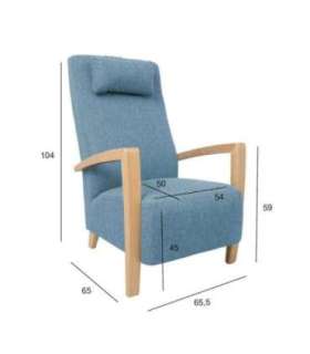 Tugitool VENLA 65,5x65xH104cm, helesinine