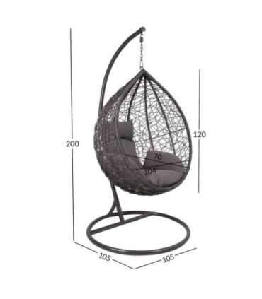 Ripptool DROPLET 105x105xH200cm, tumehall