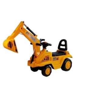 Ride-on Toy for Toddlers, Movable Excavator, Bucket, Arm, Potty, 2 in 1, Yellow