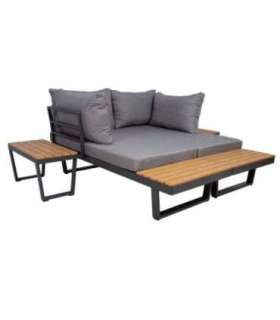 Aiamööblikomplekt MALTA mooduldiivan, 2 lauda