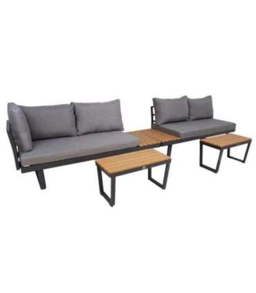 Aiamööblikomplekt MALTA mooduldiivan, 2 lauda