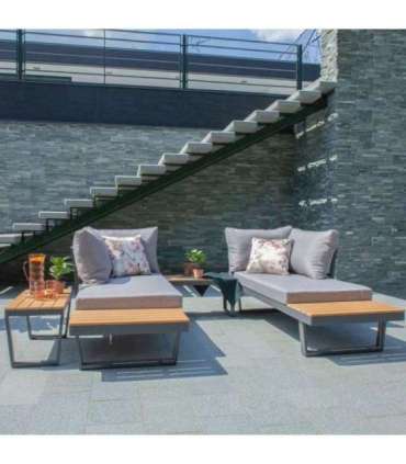 Aiamööblikomplekt MALTA mooduldiivan, 2 lauda