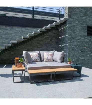 Aiamööblikomplekt MALTA mooduldiivan, 2 lauda