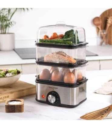 Salter EK5885VDE Compact 3-Tier Steamer