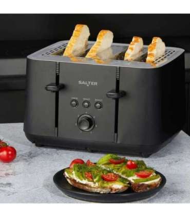 Salter EK5565MBLKFVDE Kuro 4-Slice Toaster