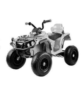 Quad BDM0906 Electric Ride On Vehicle Pumped Wheels - White