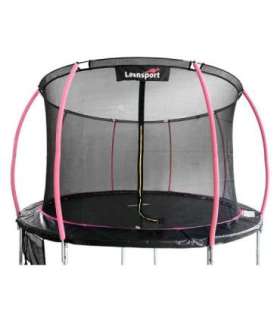 LEAN Sport Max 12ft Trampoline Black-Pink
