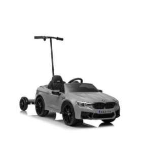 Battery-operated car BMW M5 with platform for parent,silver