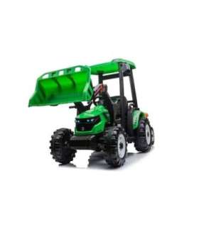 Hercules Battery-Powered Tractor With Trailer, Green 24V