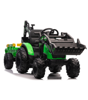 Battery-powered excavator with trailer SX2068 Green