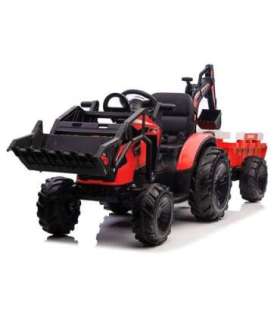 Battery-Powered Excavator with Trailer SX2068 Red