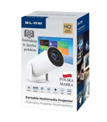 BLOW AndroidTV HD Cinema WHITE Portable Projector