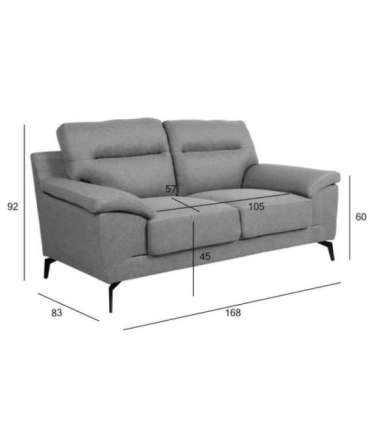 Diivan ENZO 2-kohaline 168x83xH92cm, hall