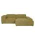 Nurgadiivan LEHTE parem nurk, roheline, 250x100/200xH75cm