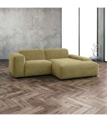 Nurgadiivan LEHTE parem nurk, roheline, 250x100/200xH75cm