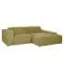 Nurgadiivan LEHTE parem nurk, roheline, 250x100/200xH75cm