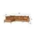 Nurgadiivan LARTES vasak nurk, pruun, 300x205/92xH90cm